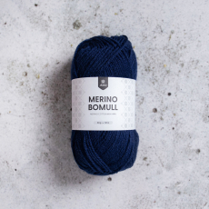 Merino Bomull 50g blue depths
