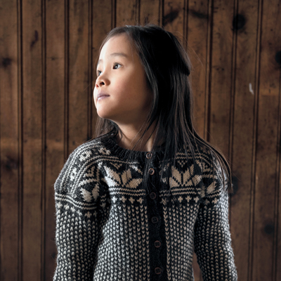 Kol - Strickjacke für Kinder mit Binge-Muster