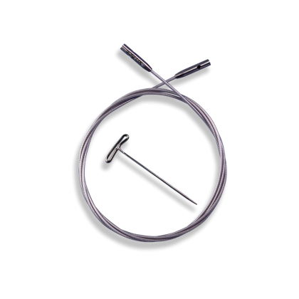 ChiaoGoo SWIV360™ Silver - austauschbares Seil für Nadelspitzen