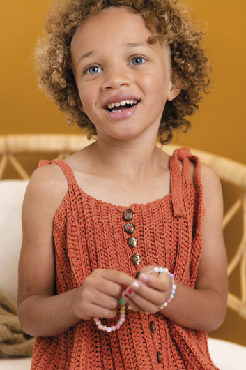 Brielle - gehäkeltes Kinderkleid mit Knöpfen