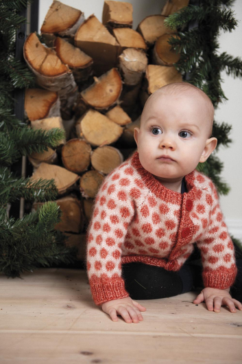 Hökarängen - Gemusterte Strickjacke für Babys