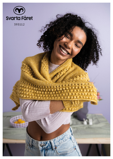 Adria - dreieckiges Tuch mit Struktur