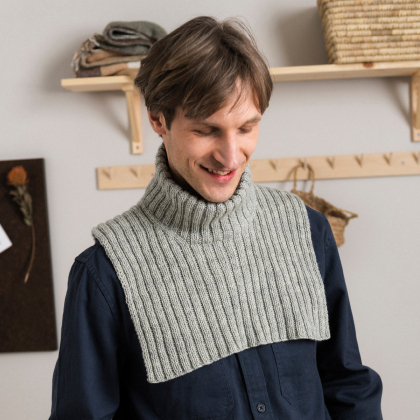 Leeds - Halskragen mit Rippenmuster