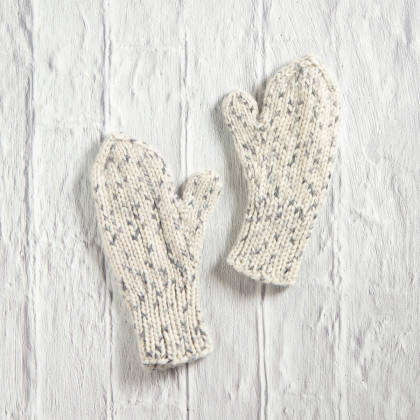 Sigrid - Kinderfäustlinge im Rippenmuster