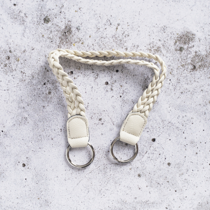 Taschengriff doppelt geflochten - Creme