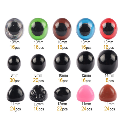 280 Augen und Nasen für Häkel-/Strickfiguren (560 Einzelteile)