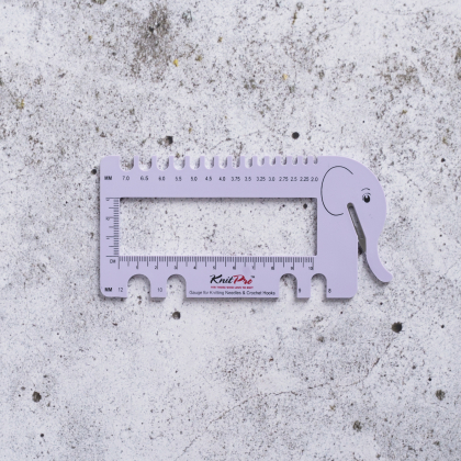 Nadelmaß mit Garnschneider - lila