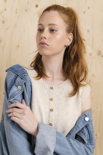 York - Top mit Zierknöpfung