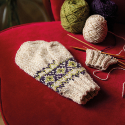 Gardenia - gemusterte Fäustlinge