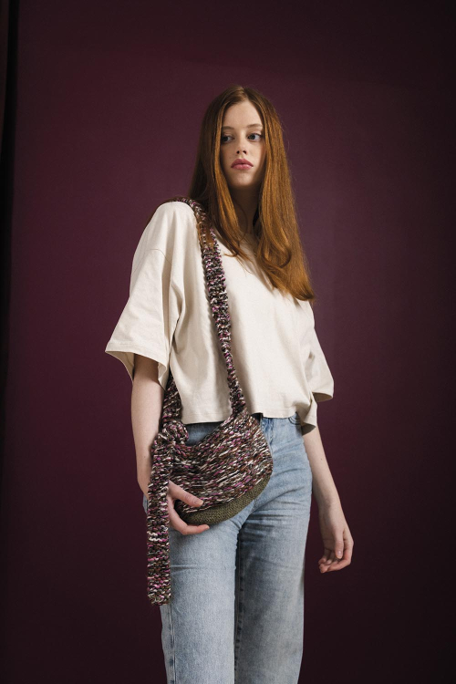 Salerno - mehrfarbig gestrickte Tasche