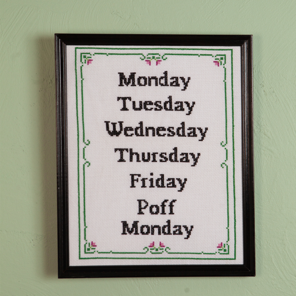 Wochentage - Stickbild