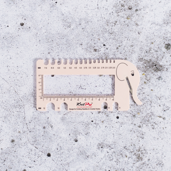 Nadelmaß mit Garnschneider - rosa