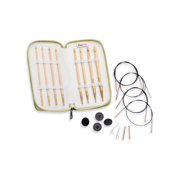 KnitPro Bamboo tunesische Häkelnadeln Set