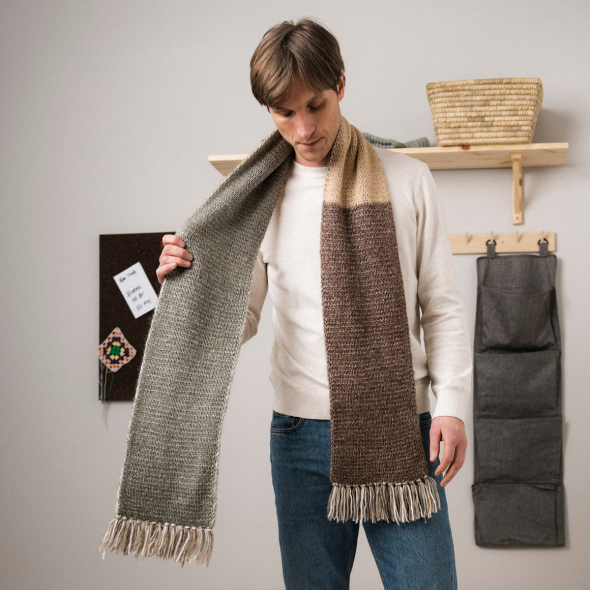 Glasgow - Schal in Double-Face-Technik