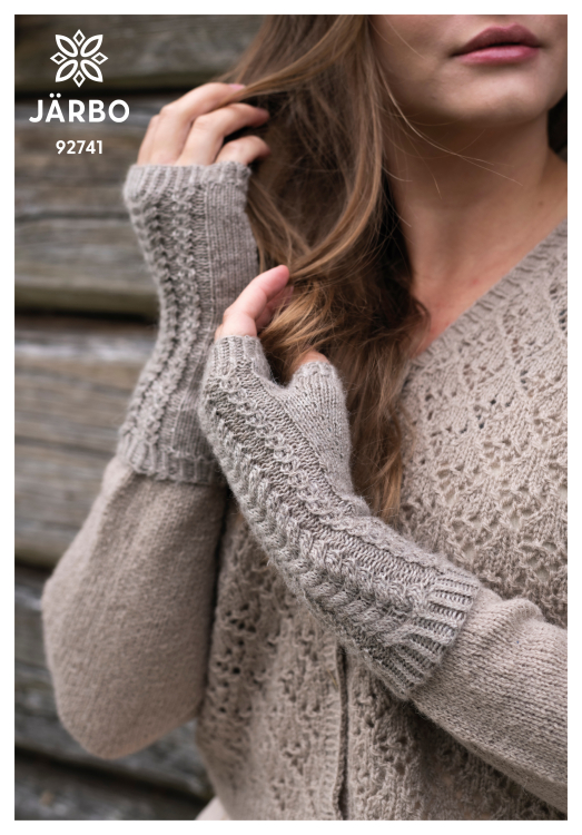 Morgondimma - Halbfingerhandschuhe mit Zöpfen