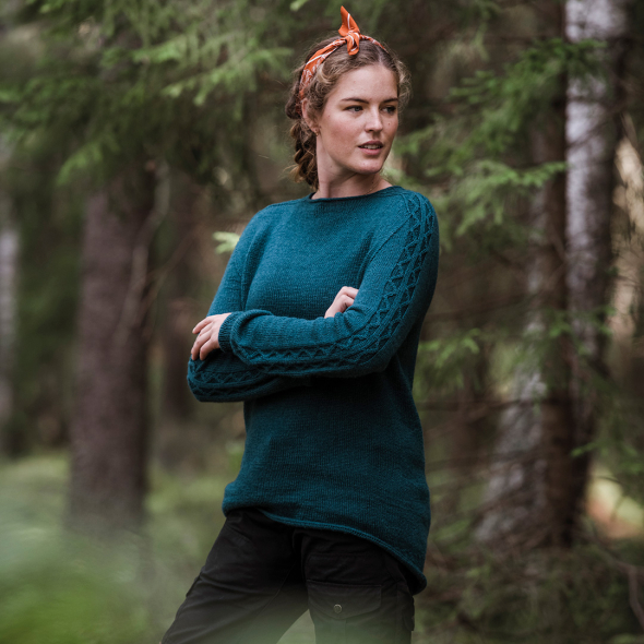 Bergtjärn – Damenpullover mit Sattelschulter