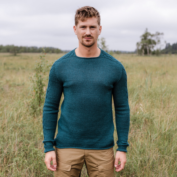 Bergtjärn – Herrenpullover mit Sattelschulter