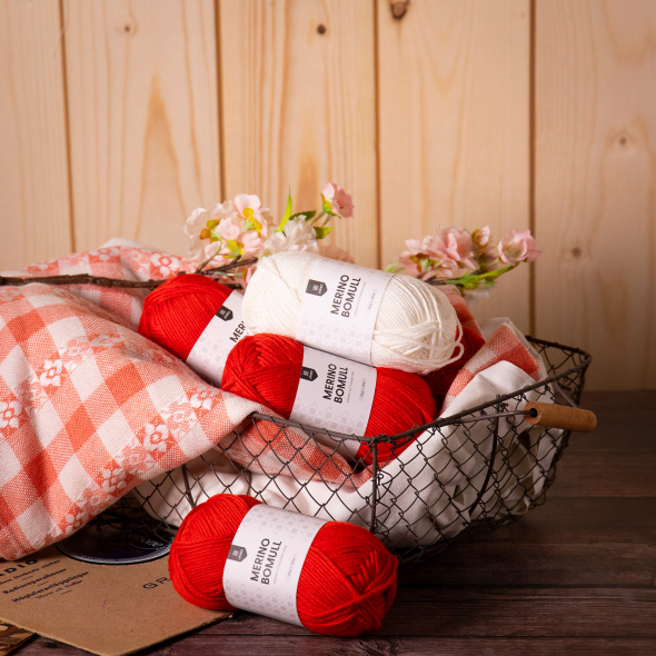 Garnpaket Sommarkoftan: Körsbär - Kirsche