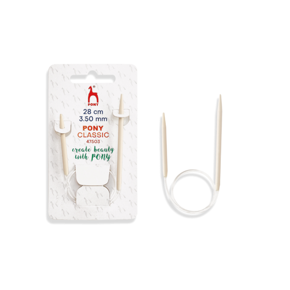 Pony kurze Rundstricknadeln 28 cm