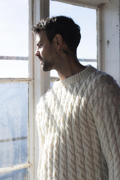 Bönan - Herrenpullover mit Zopfmuster