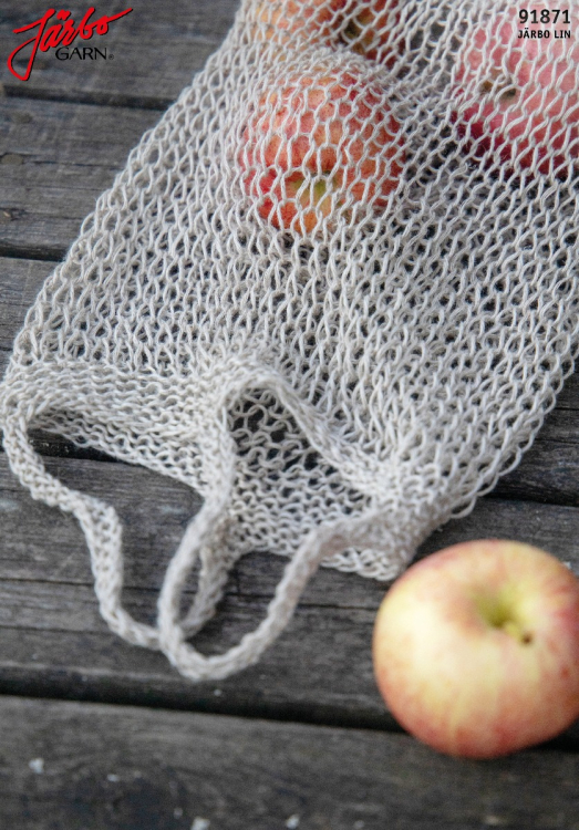 Gestricktes Einkaufsnetz mit Henkel