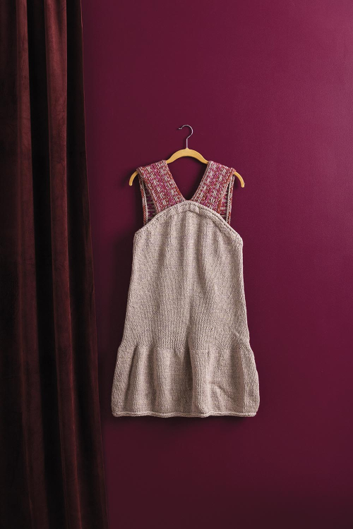 Salerno - Kleid mit mehrfarbig gestrickten Schulterträgern