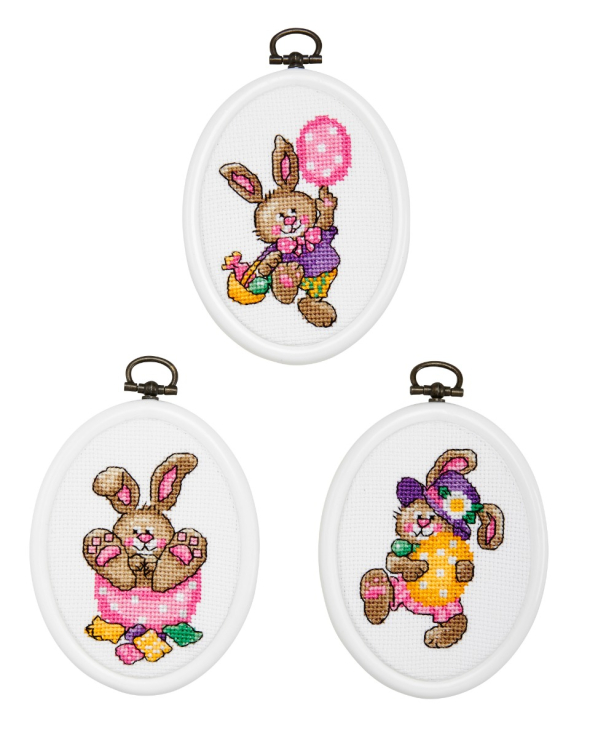 Süße Osterhasen - 3er Set Flexirahmen