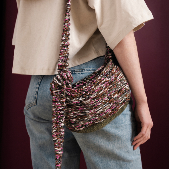 Salerno - mehrfarbig gestrickte Tasche